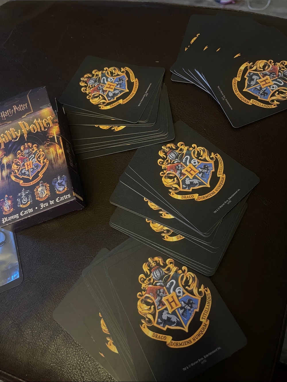 Harry Potter Hogwarts House Card Game -Playing Cards *Bonus Car Freshener*